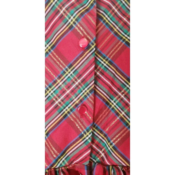 Speechless Kids Red Plaid Holiday Christmas Dress - Picture 5 of 9